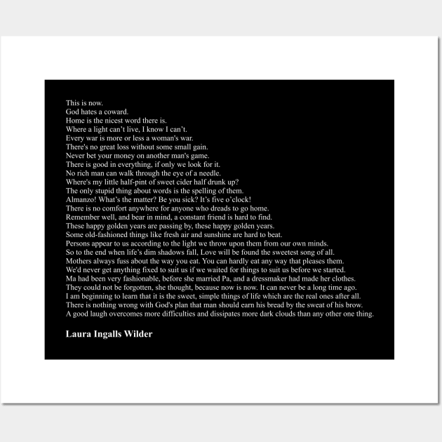 Laura Ingalls Wilder Quotes Wall Art by qqqueiru
